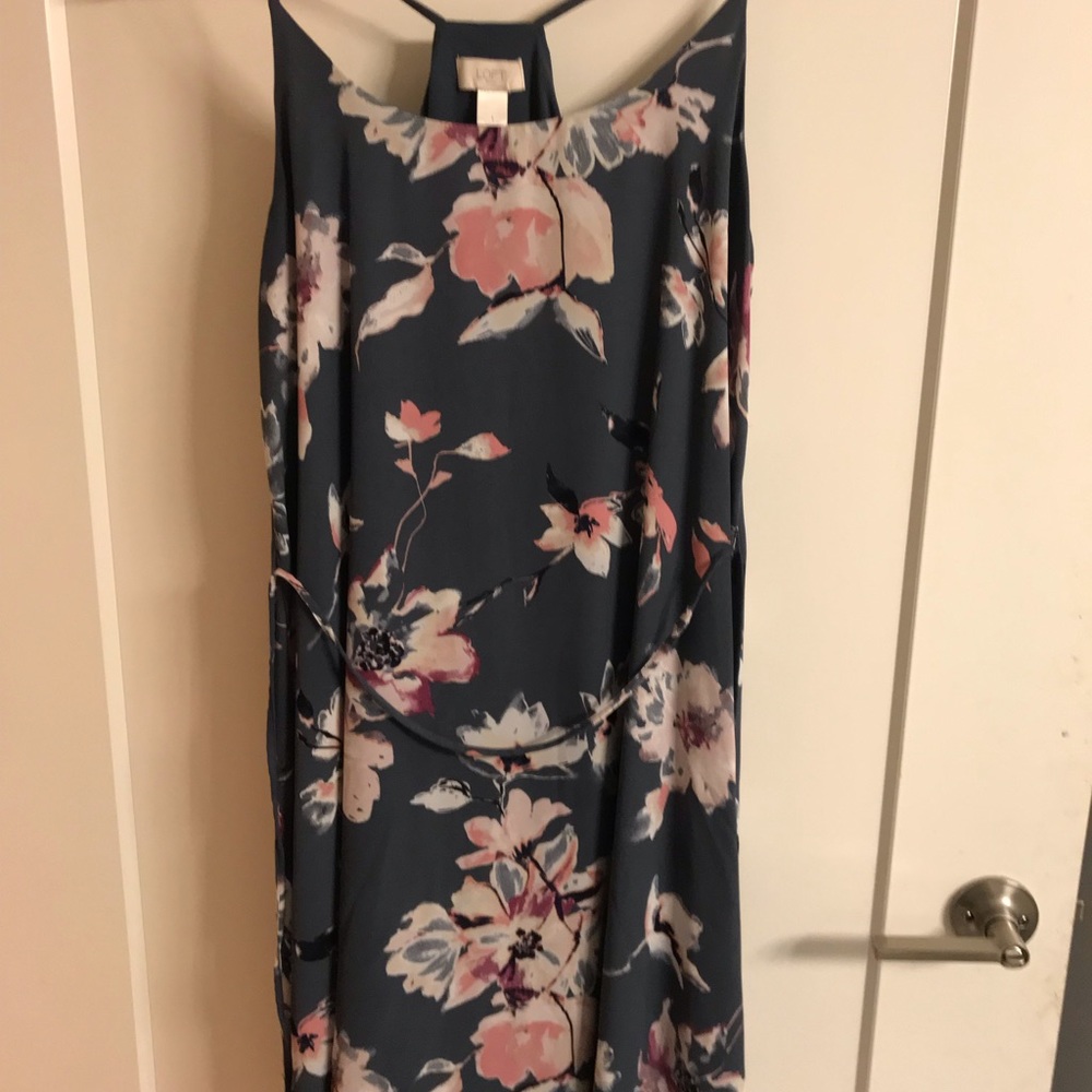 Floral Racerback Summer dress with thin belt
